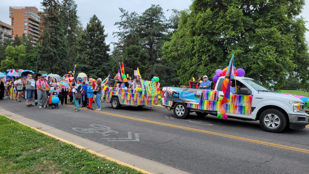CCDC float in pride parade