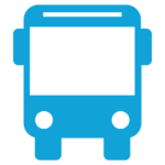 Public Transportation Icon, blue bus